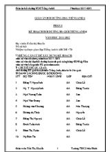 Giáo án bồi dưỡng học sinh giỏi môn Tiếng Anh Lớp 6 - Năm học 2011-2012 - Trần Thị Huyền